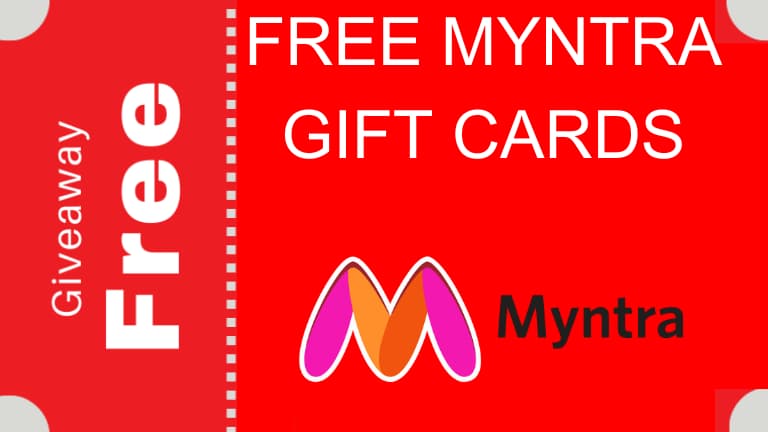free myntra gift cards