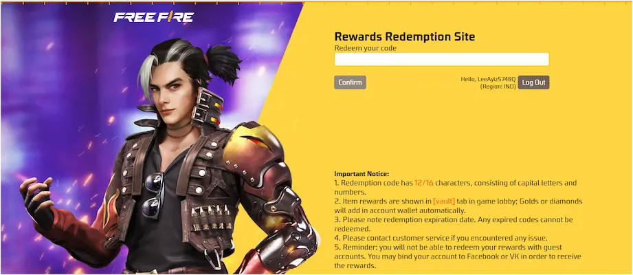 How to Redeem Free Fire Codes