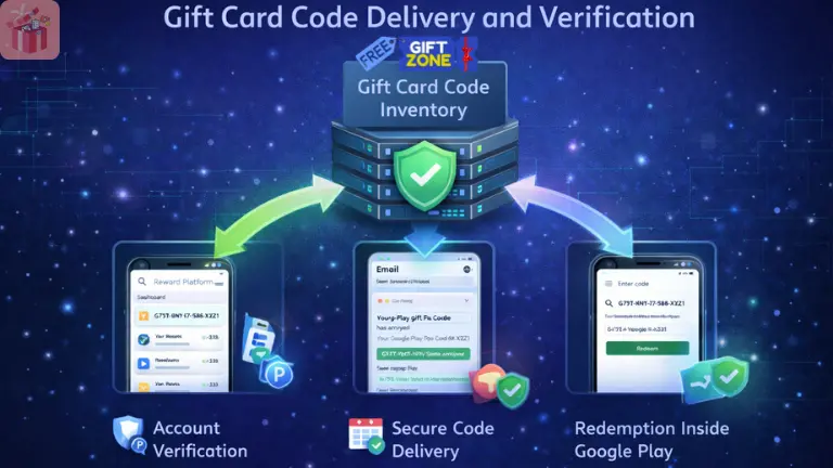GIft card codes delivery and verification