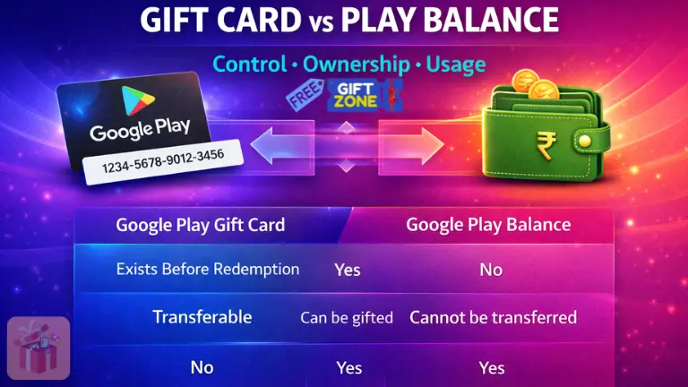 Quick Comparison Between Gift Card and Balance